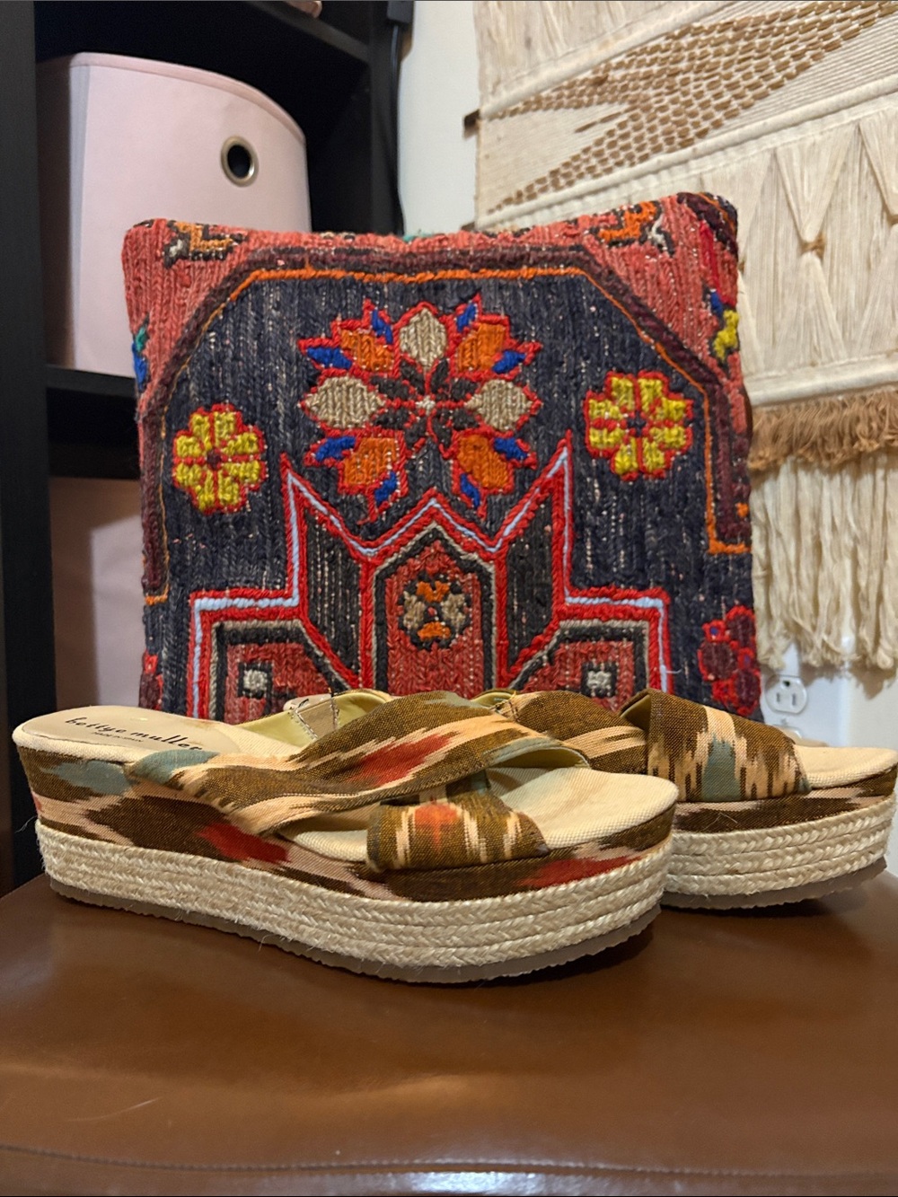 bettye muller Multicolor Ikat Espadrille Platform Sandals